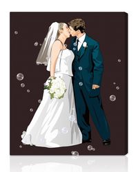 lichStyle - comic portrait - Couple- Plain Background